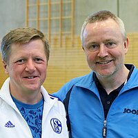 Stanislaw Wrobel und Ludger Ostendarp bei den Westdeutschen Meisterschaften in Tischtennis 2022.
